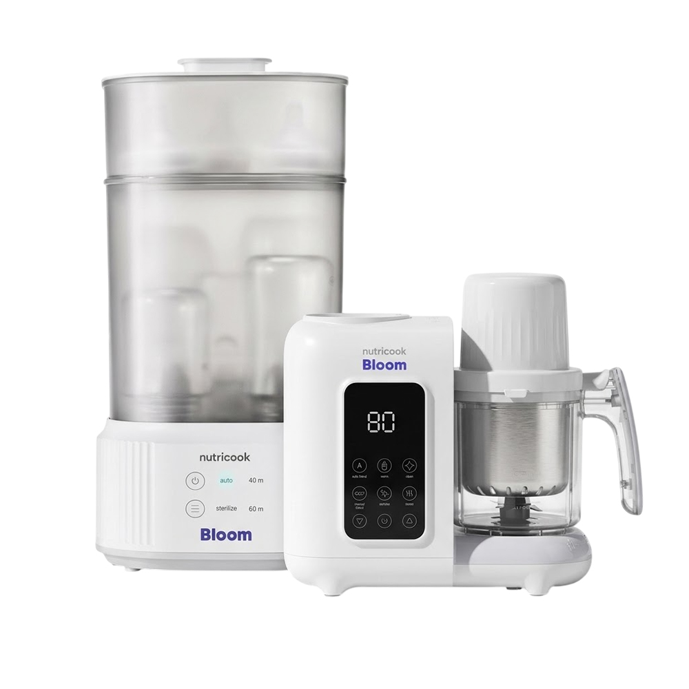 Nutricook - Bloom 4-in-1 Food Maker & Sterilizer Dryer Bundle - White - 2 Pcs