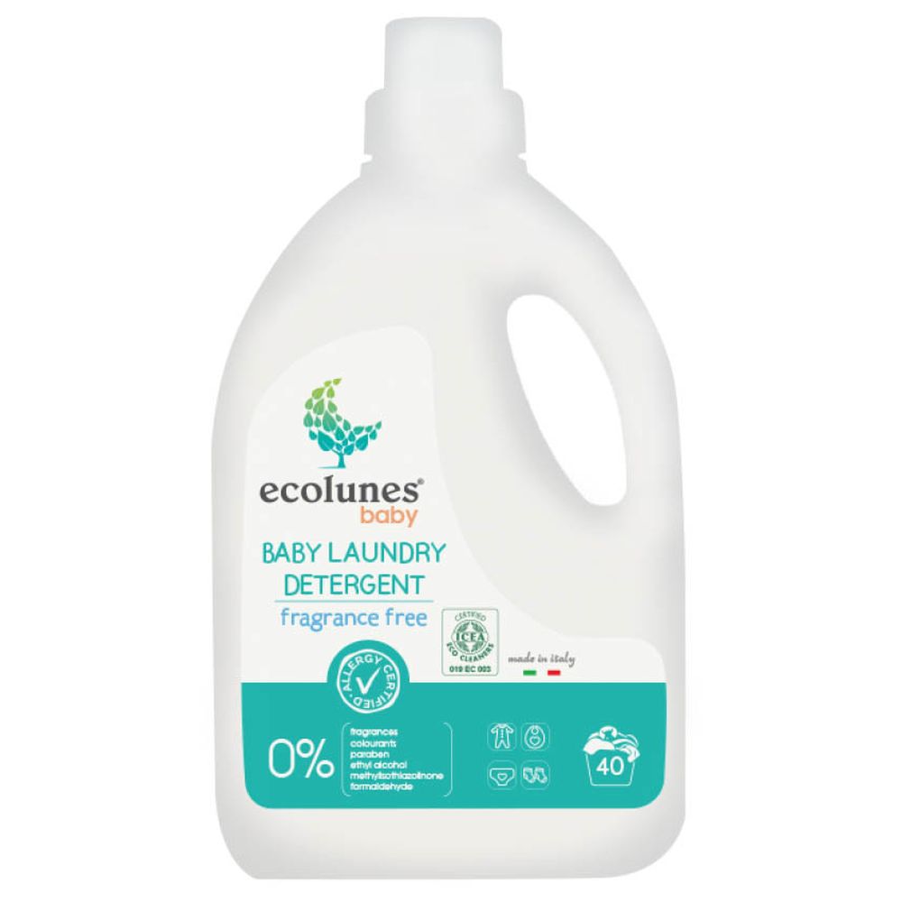 Ecolunes - Fragrance-Free Baby Laundry Detergent - 2 L - Pack of 2