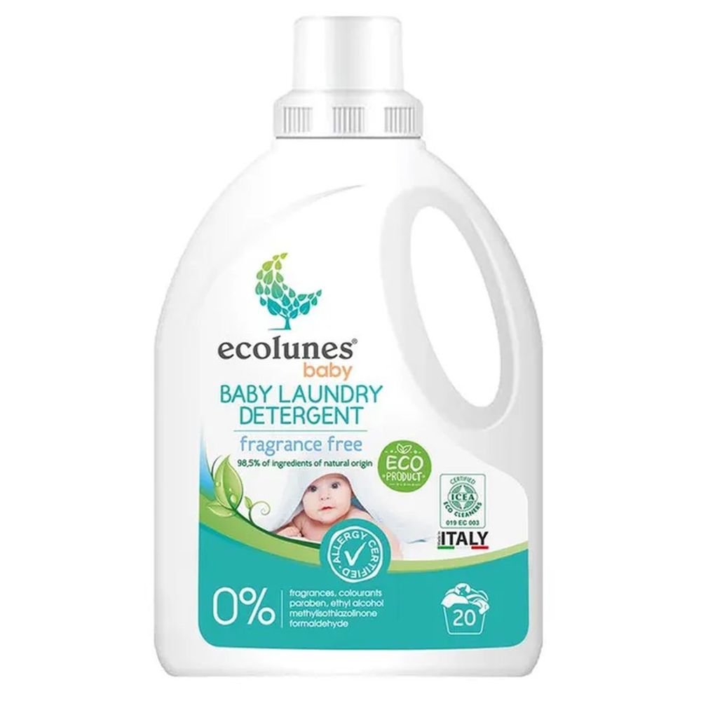 Ecolunes - Newborn Home Starter Kit: Baby Laundry Detergent - 1 L With Bottle & Dish Liquid - 500 ml And Toy & Surface Cleaner - 300 ml - 3 Pc Set