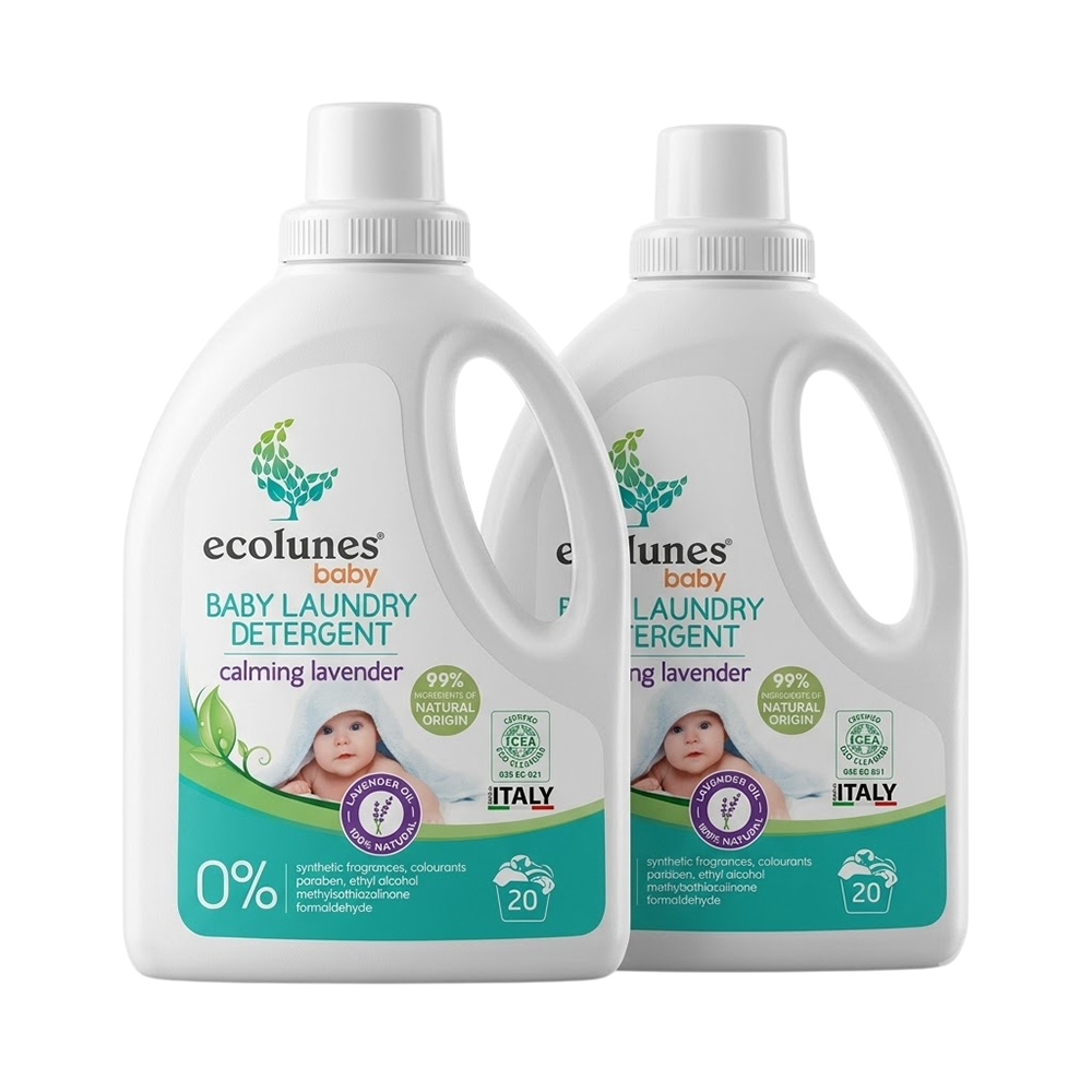 Ecolunes - Baby Laundry Detergent - Calming Lavender - 1 L - Pack of 2
