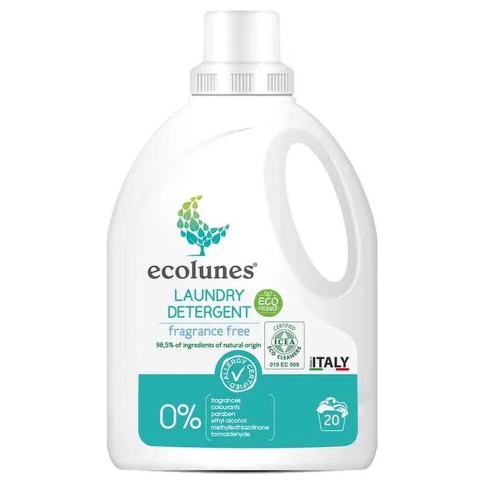 Ecolunes - Fragrance-Free Laundry Detergent - 1 L - Pack of 2