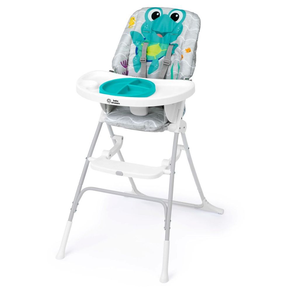 Baby Einstein - Snack & Splash Compact Folding High Chair With Pop & Glow Starfish Suction Toy