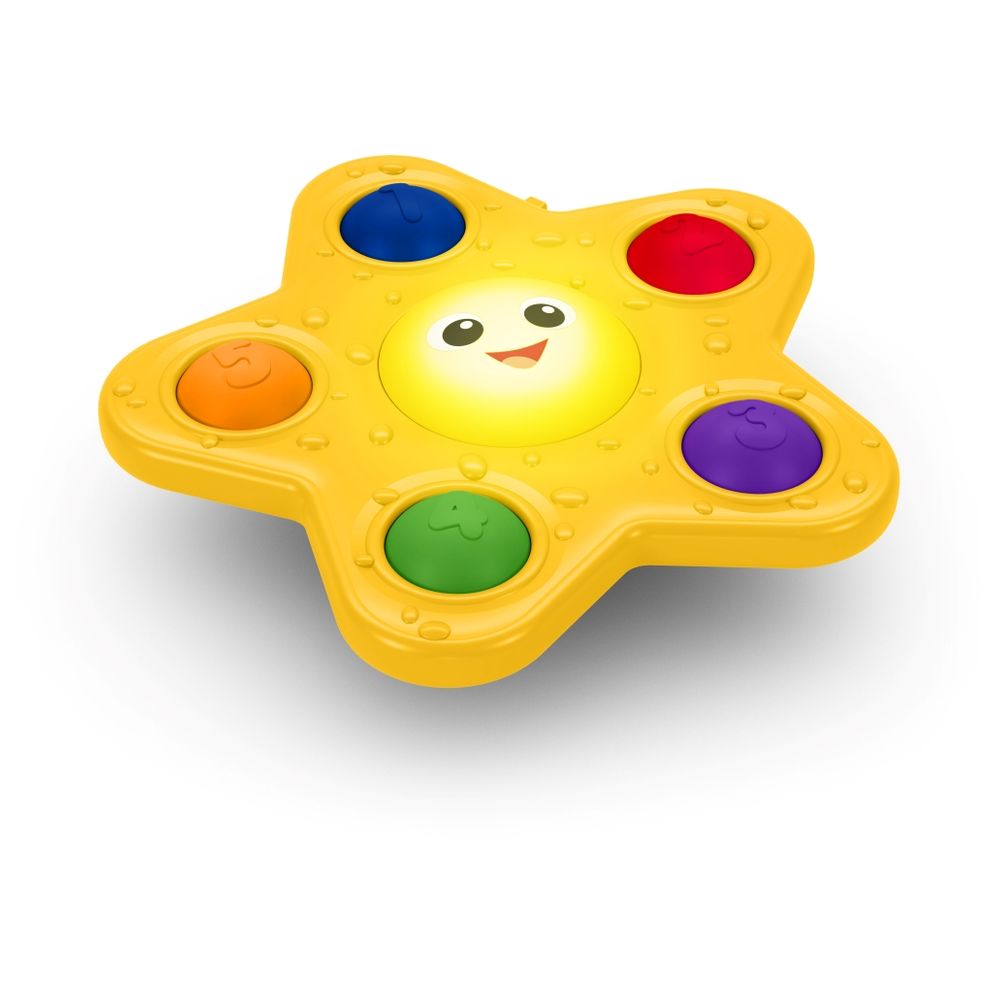 Bright Starts - Disney Baby Winnie The Pooh Compact Folding High Chair With Pop & Glow Starfish Suction Toy