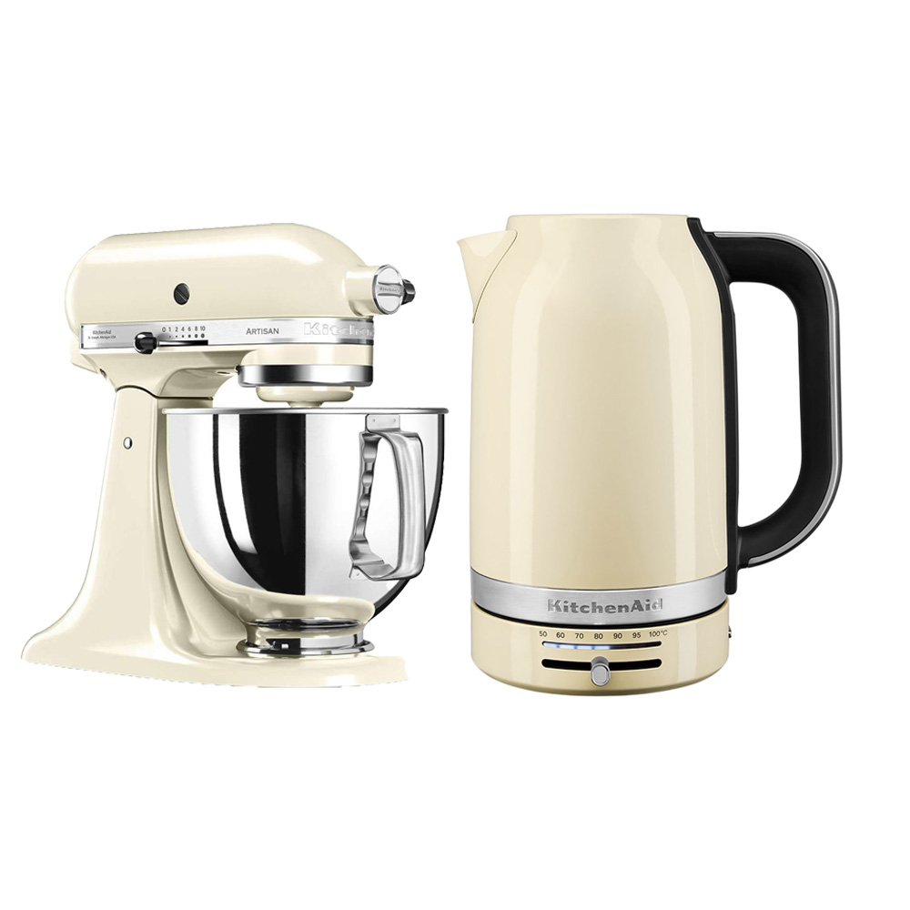 KitchenAid - Artisan Stand Mixer - 4.8 L With Variable Temperature Kettle - 1.7 L - Cream