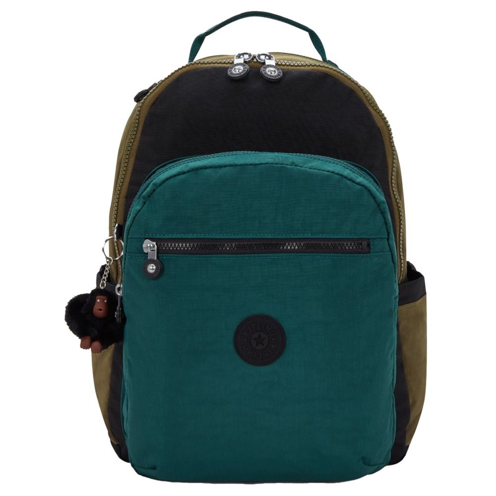 Kipling - Black Khaki Block Premium Back-to-School Set - 3 Pcs