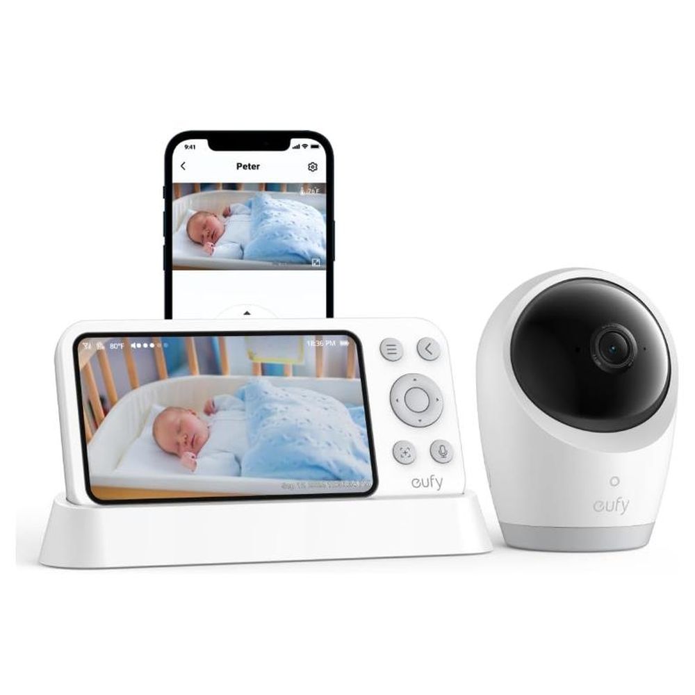 Eufy - S1 Pro Security Heated Wearable Breast Pump With E21 Baby Camera Monitor Bundle