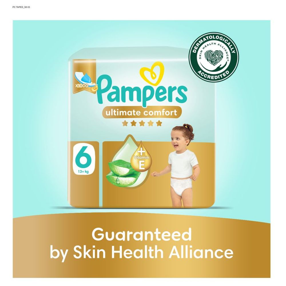 Pampers Ultimate Comfort Taped Diapers - Size 6 - +13 kg - 36 Pcs - Pack of 2