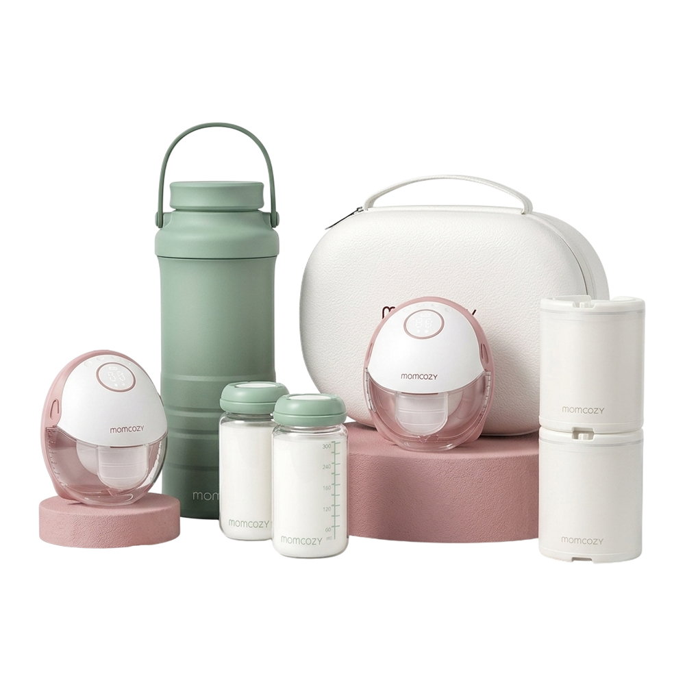 MomCozy - M6 Milk Cooler Bundle: M6 Hands-free Breast Pump And Portable Baby Bottle Cooler