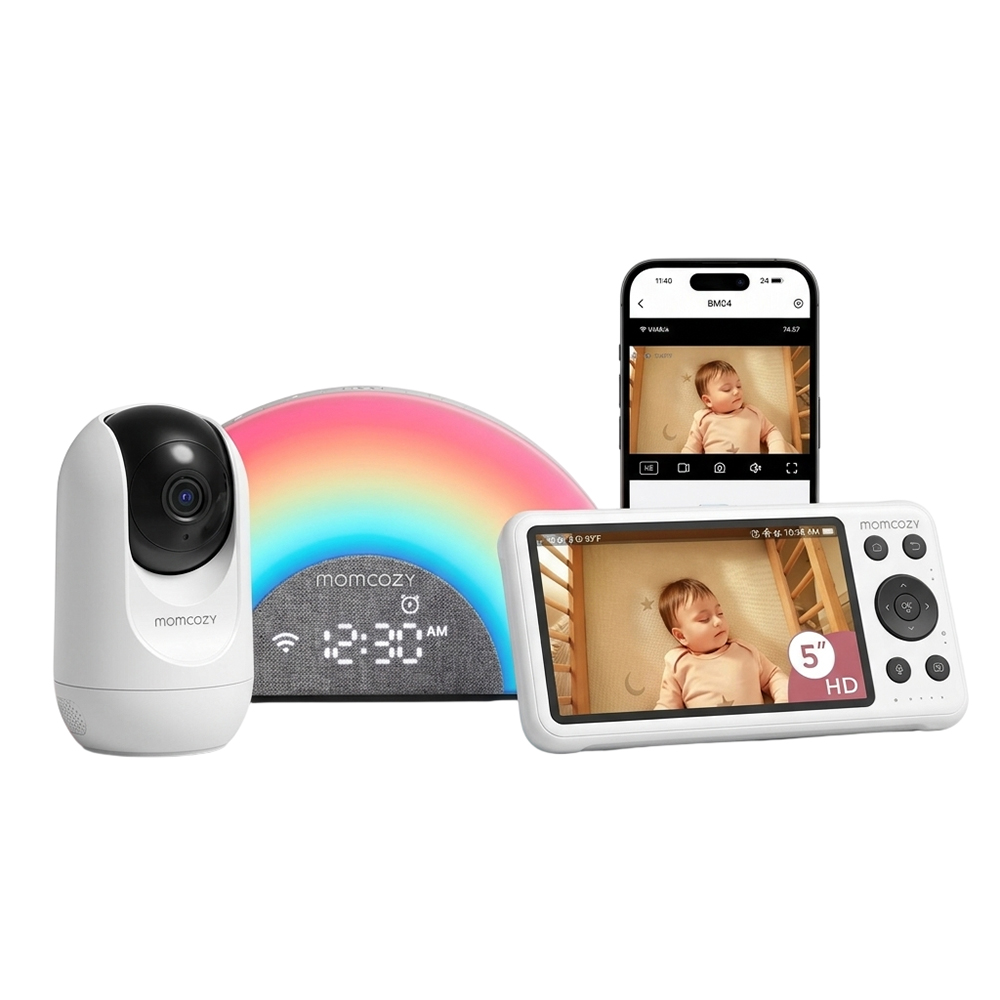 MomCozy - Baby Care Bundle: Smart Baby Sound Machine With BM04 Dual-mode Baby Monitor