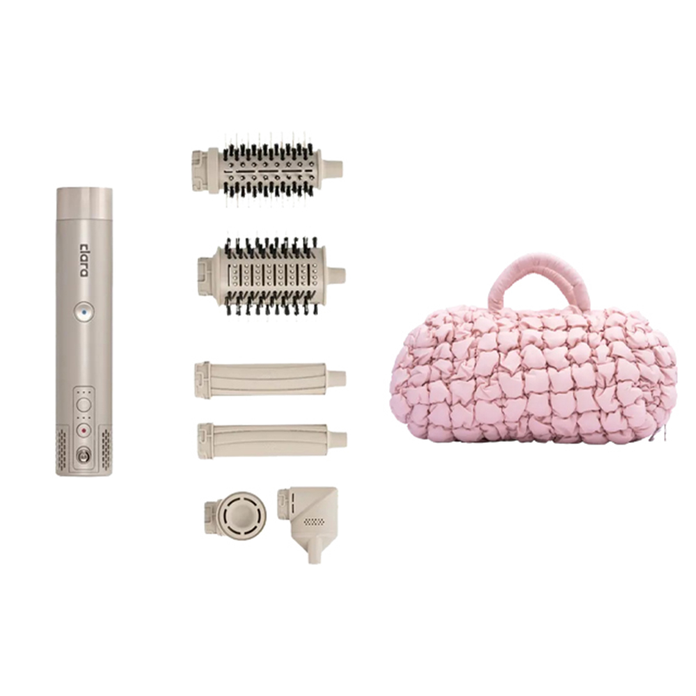 Clara - 6-in-1 Hair Multi Styler With Free Hair Styling Kit Bag - Silver