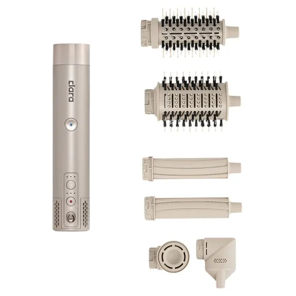 Clara - 6-in-1 Hair Multi Styler With Free Hair Styling Kit Bag - Silver