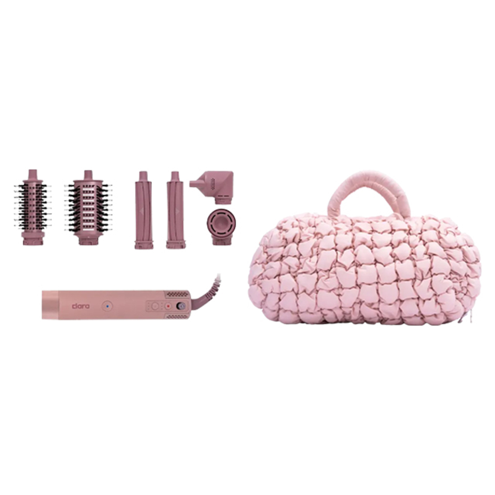 Clara - 6-in-1 Hair Multi Styler With Free Hair Styling Kit Bag - Pink