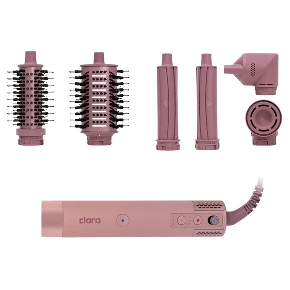 Clara - 6-in-1 Hair Multi Styler With Free Hair Styling Kit Bag - Pink