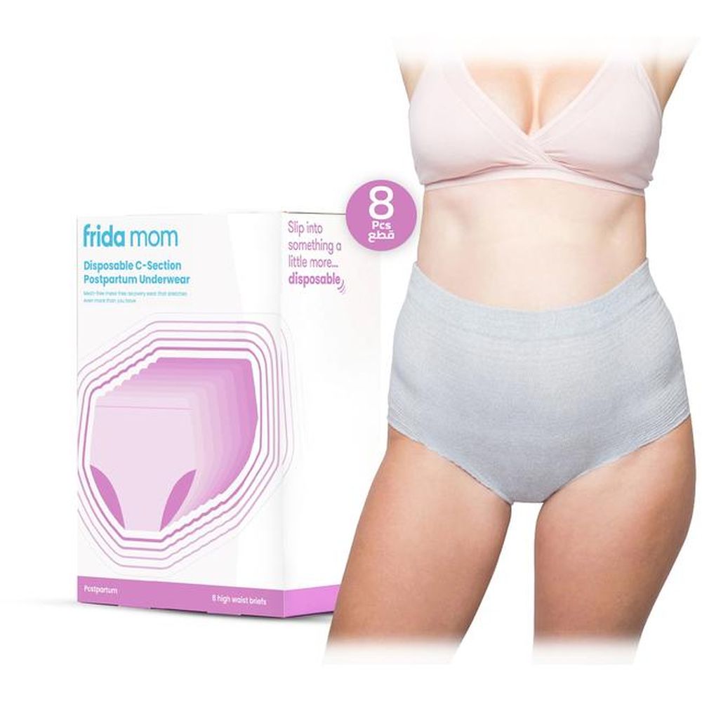Frida Mom - High-Waist Disposable Postpartum Underwear C-Section - Regular - 8 Pcs - Pack of 2
