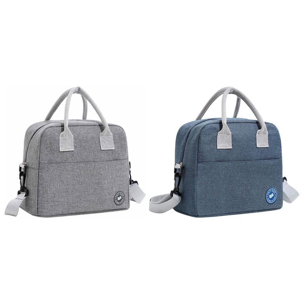 Eazy Kids - Insulated Lunch Bag - Blue And Grey