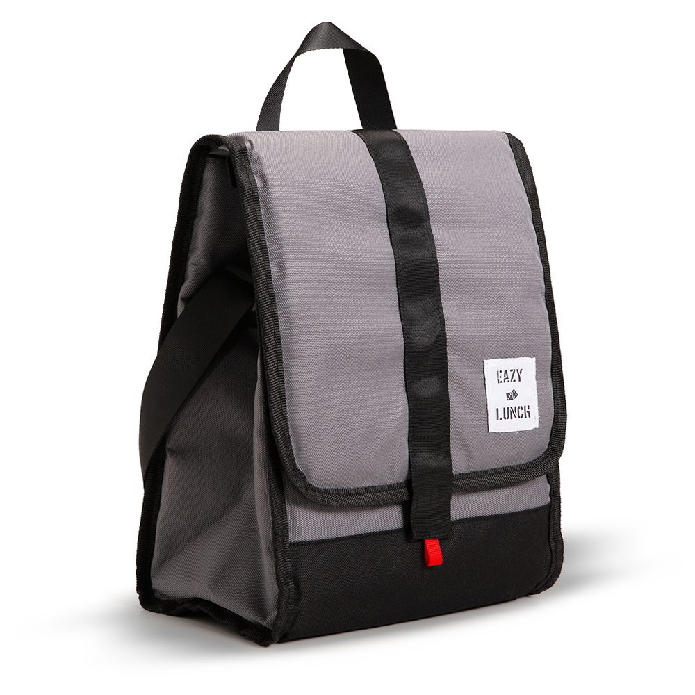 Eazy Kids - Insulated Lunch Bag - Grey/Black And Insulated Foldable & Stylish Lunch Bag - Pink /Lavender