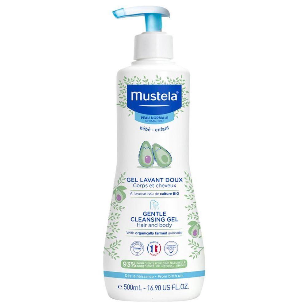 Mustela - Everyday Clean & Care Trio: Gentle Cleansing Gel - 500 ml With No Rinse Cleansing Water - 300 ml And Hydra Bebe Body Lotion - 300 ml - 3 Pc Set