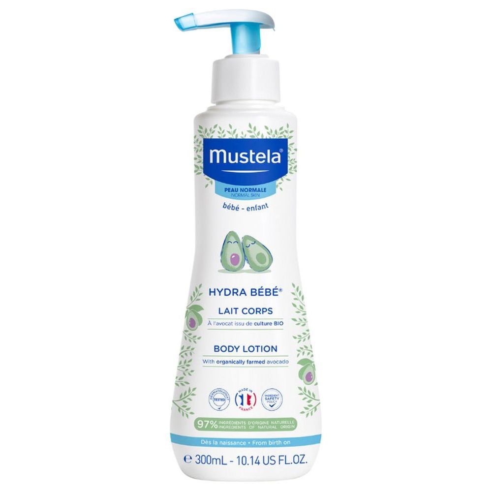 Mustela - Massage & Moisture Bedtime:  Baby Massage Oil - 100 ml With Hydra Bebe Body Lotion - 300 ml And Hydra Bebe Facial Cream 40 ml - 3 Pc Set