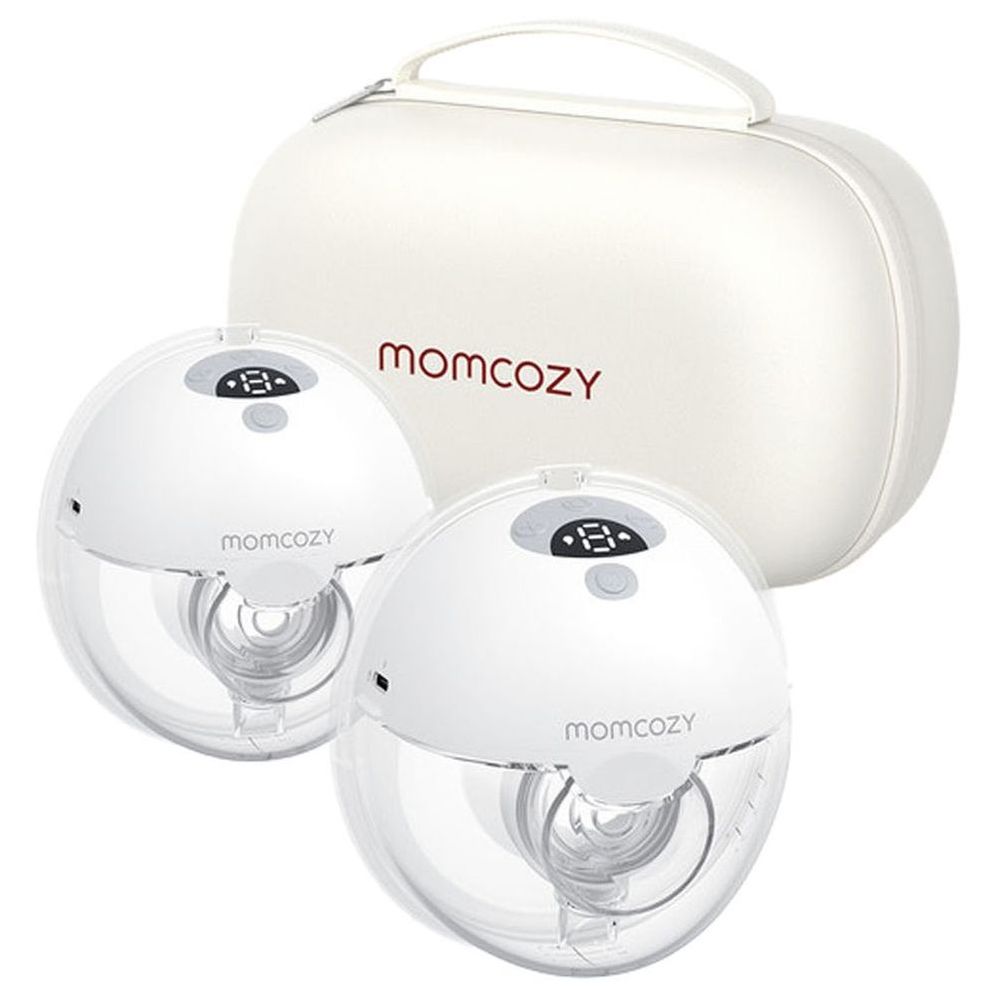 Momcozy - Hands-Free Electric Breast Pump M5 - Grey - 2pcs With Free Momcozy Silicone Diaphragm And Valve for M5
