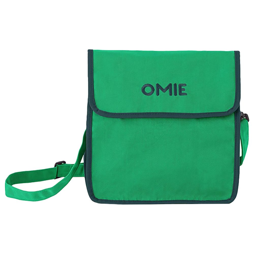 OmieBox - 3 Compartments Bento Box With Thermos, Lunch Bag, Water Bottle, Utensil & Holder Set - Green - 6 Pcs