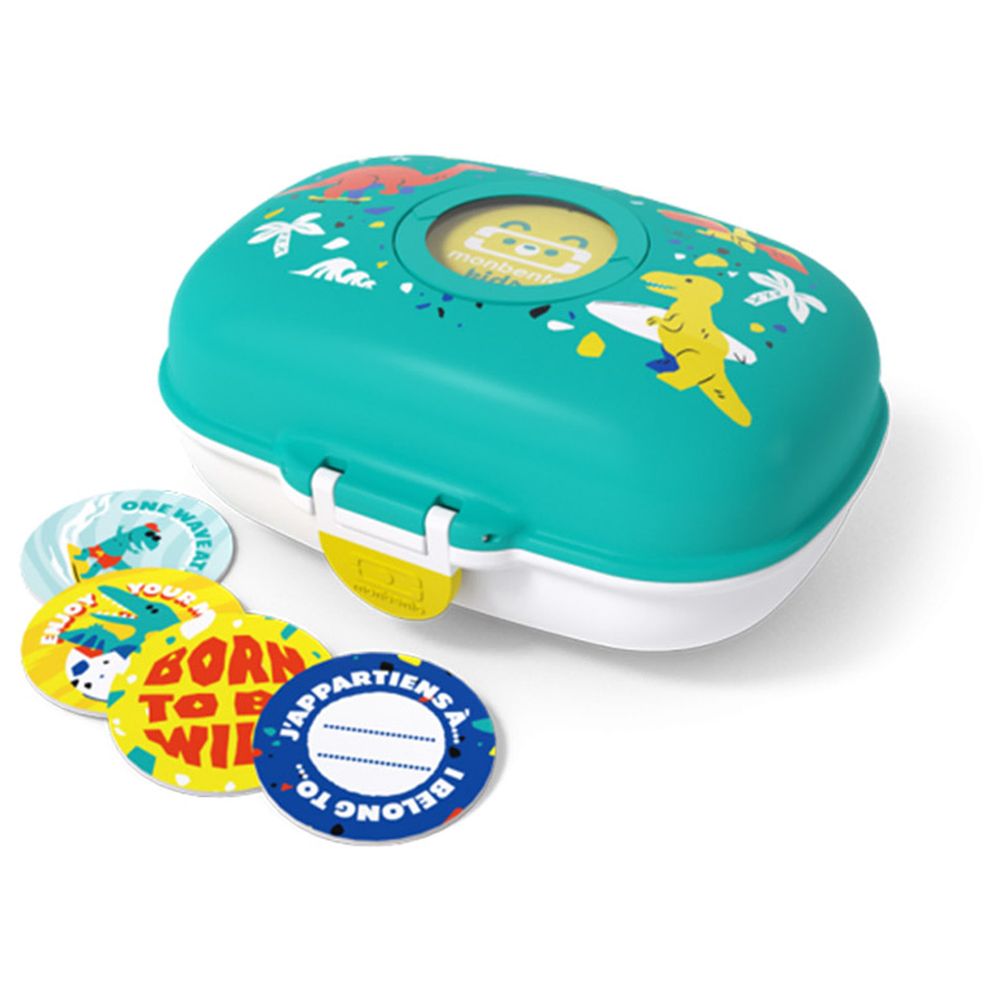 Monbento - Blue Dino Lunch & Hydration Trio Set - 3 Pcs