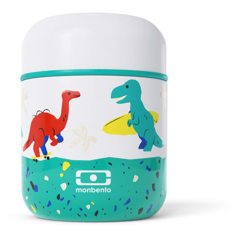 Monbento - Blue Dino Lunch & Hydration Trio Set - 3 Pcs