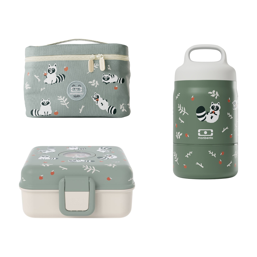 Monbento - Raccoon Complete Lunch Set - 3 Pcs