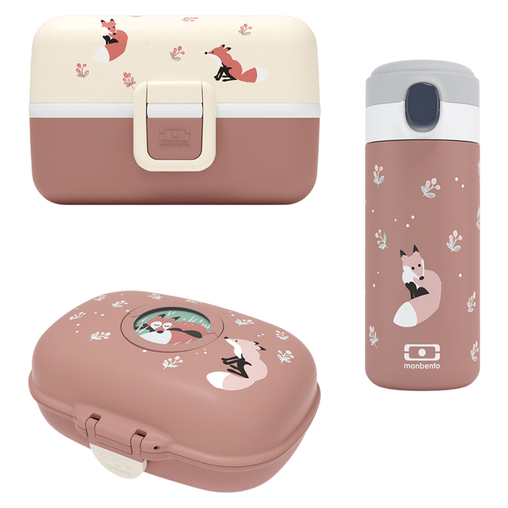 Monbento - Cinnamon Fox Lunch & Hydration Set - 3 Pcs