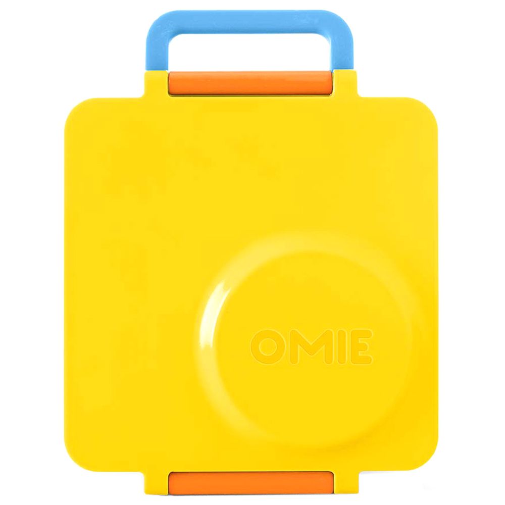 OmieBox - OmieLife OmieDip Box Set of 2 - Blue And 2nd Gen 3 Compartments Kids Bento Box with Insulated Thermos - Sunshine
