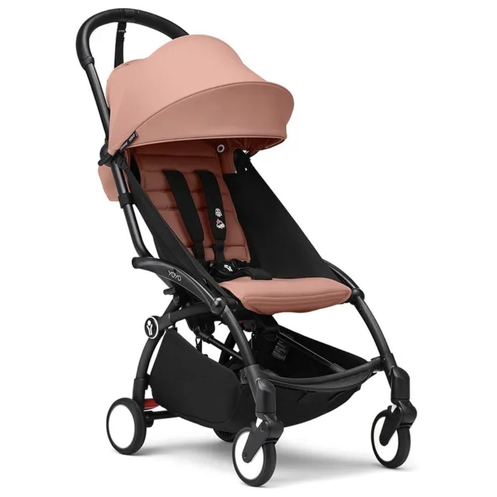 Stokke - YOYO Black Frame 6+ Color Pack With Handlebar Legrest And Cup Holder - Ginger