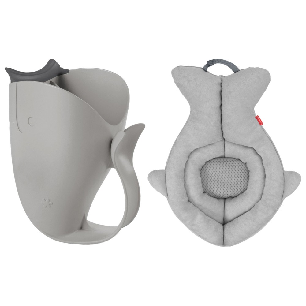 Skiphop - Moby Soft Spot Sink Bather with Waterfall Rinser - Grey