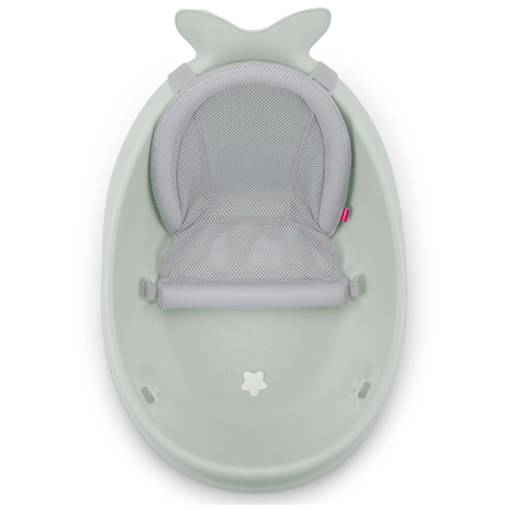 SkipHop - Moby Smart Sling 3-Stage Baby Bath Tub With Rinser - Sage/Grey