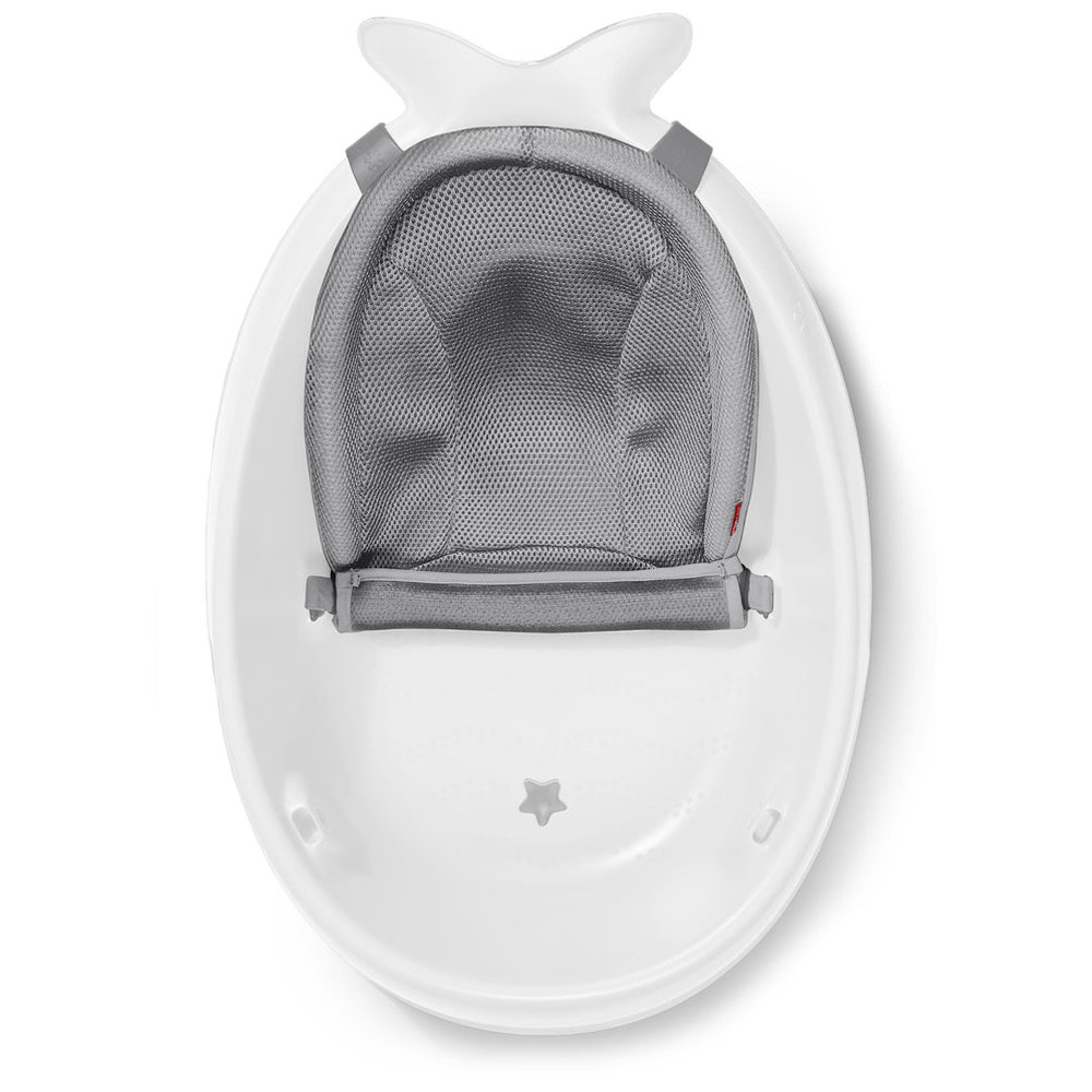 SkipHop - Moby Smart Sling 3-Stage Baby Bath Tub With Rinser - White