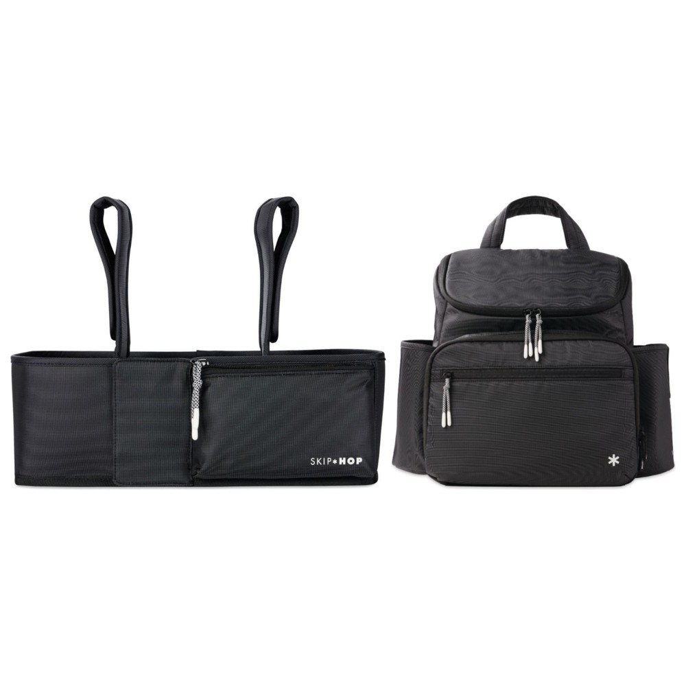 Skip Hop - Next Forma Diaper Backpack with Stroll & Tote Ultimate Stroller Organizer - Black