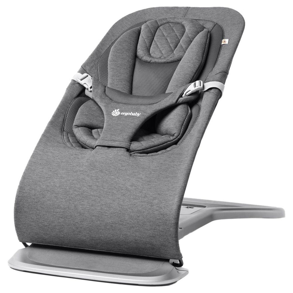 Ergobaby - Evolve 3-in-1 Bouncer with Bouncer Toy Bar - Charcoal Grey
