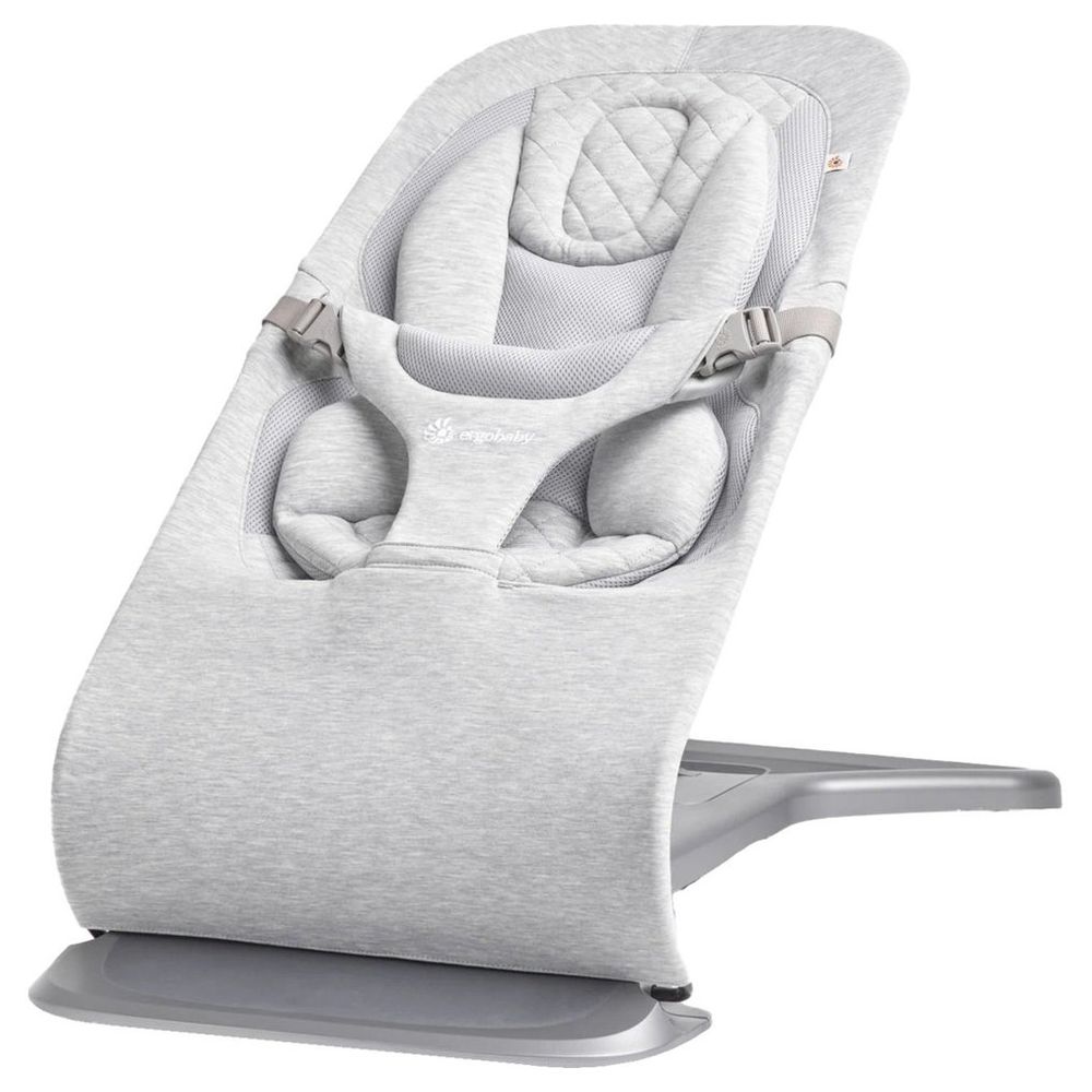 Ergobaby - Evolve 3-in-1 Bouncer with Bouncer Toy Bar - Light Grey