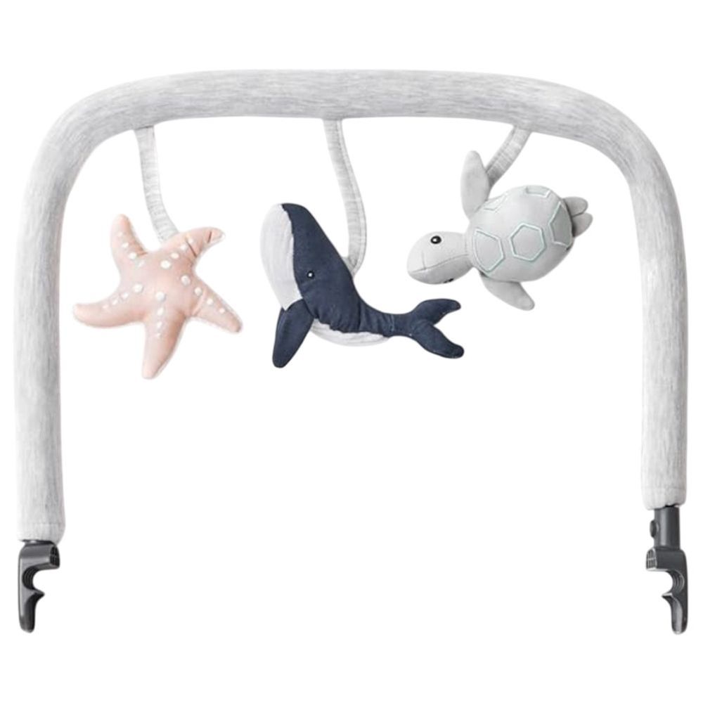 Ergobaby - Evolve 3-in-1 Bouncer with Bouncer Toy Bar - Light Grey