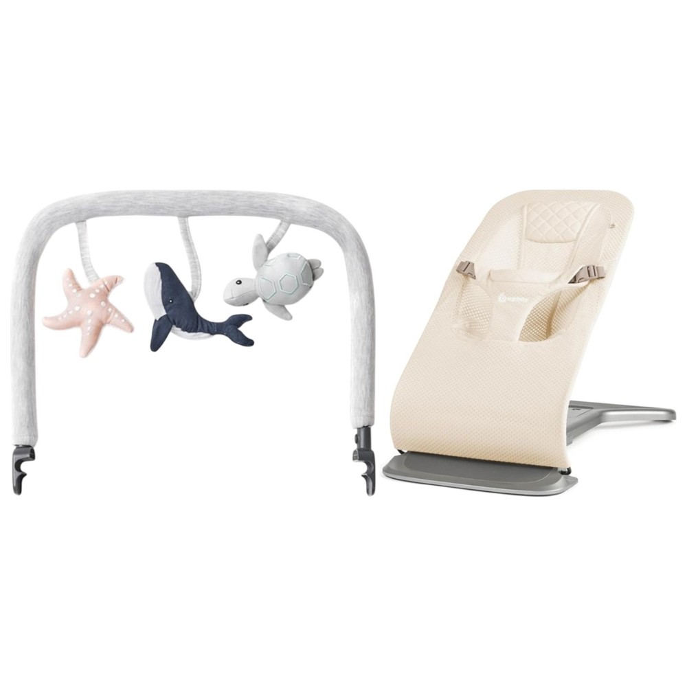 Ergobaby - Evolve 3-in-1 Mesh Bouncer with Bouncer Toy Bar - Cream