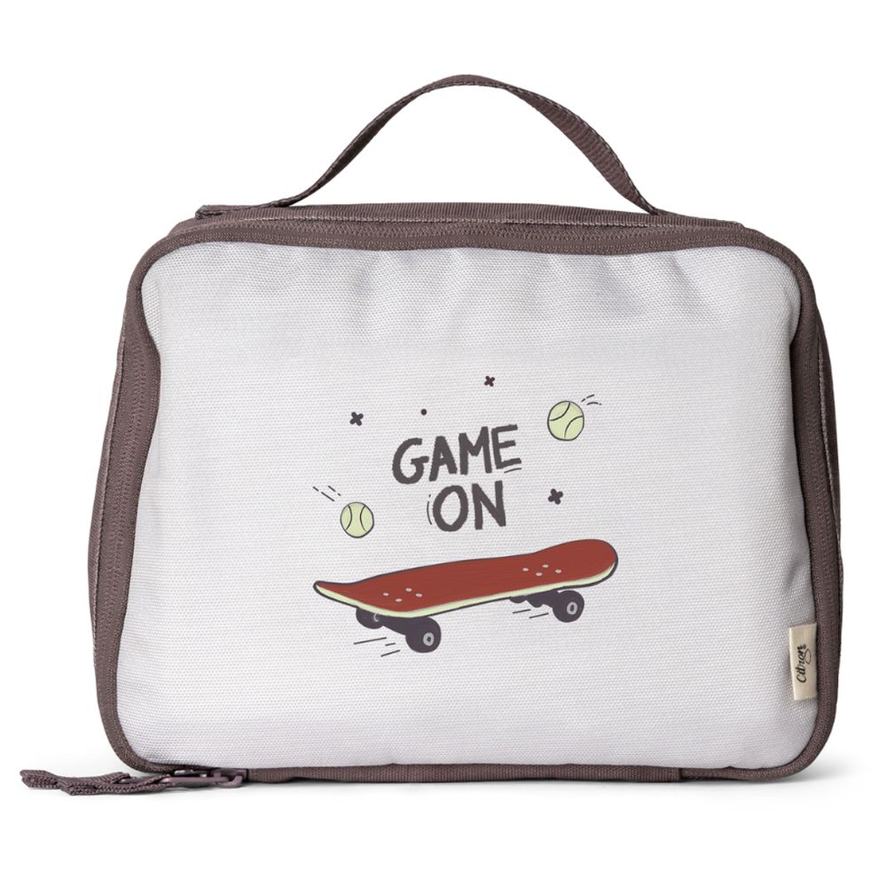Citron - Grand 4 Compartment Lunchbox And Insulated Square Lunch Bag - Cool Kid