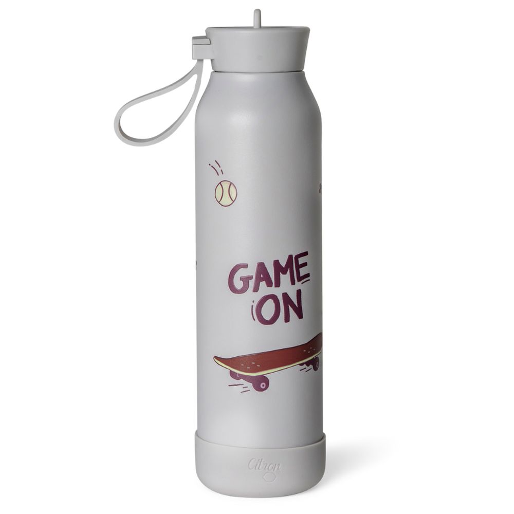 Citron - Grand 4 Compartment Lunchbox And Stainless Steel Water Bottle - 500 ml - Cool Kid