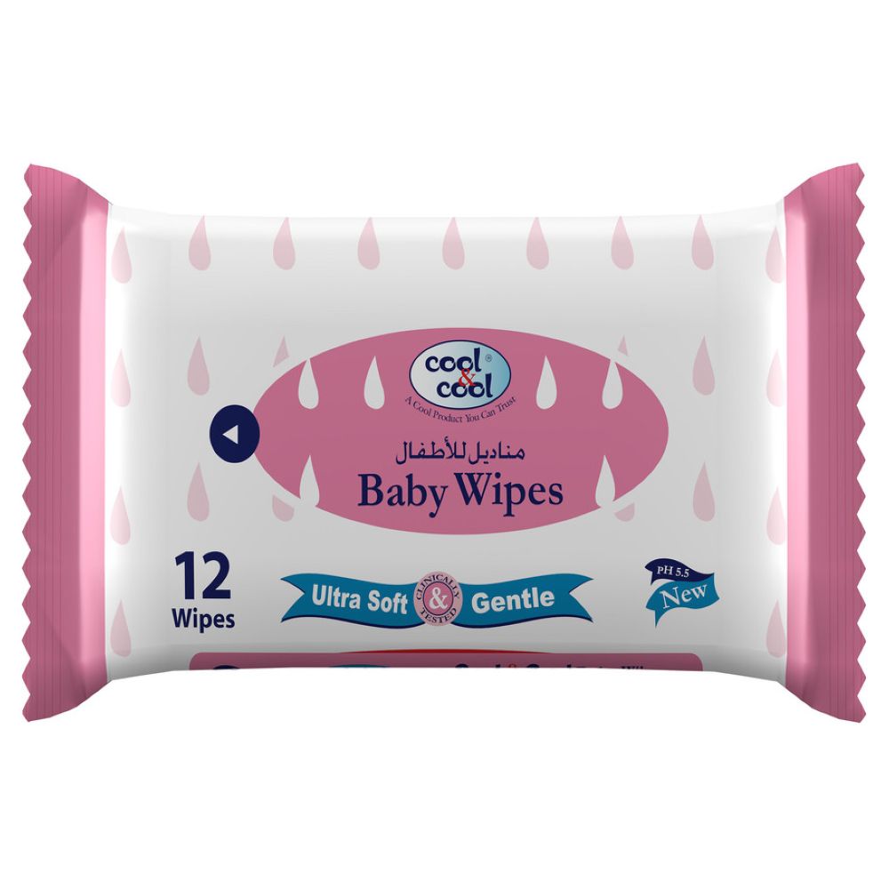 Cool & Cool - Baby Wipes - Ultra Soft & Gentle 12's