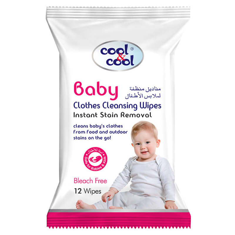 Cool & Cool - Baby Clothes Wipes - Soft & Gentle - 12pcs