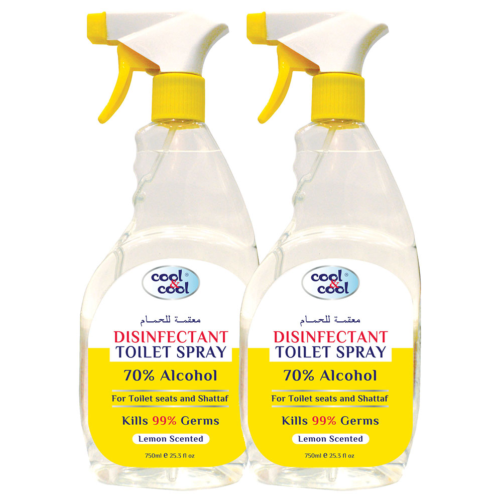 Cool & Cool - Disinfectant Toilet Spray 750ml Pack of 2 