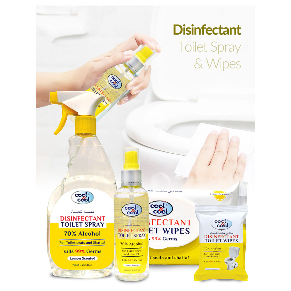 Cool & Cool - Disinfectant Toilet Wipes 48's Pack of 2 