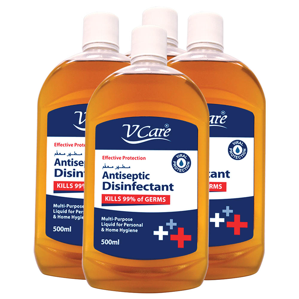 VCare - Antiseptic Disinfectant Liquid 500ml Pack of 4