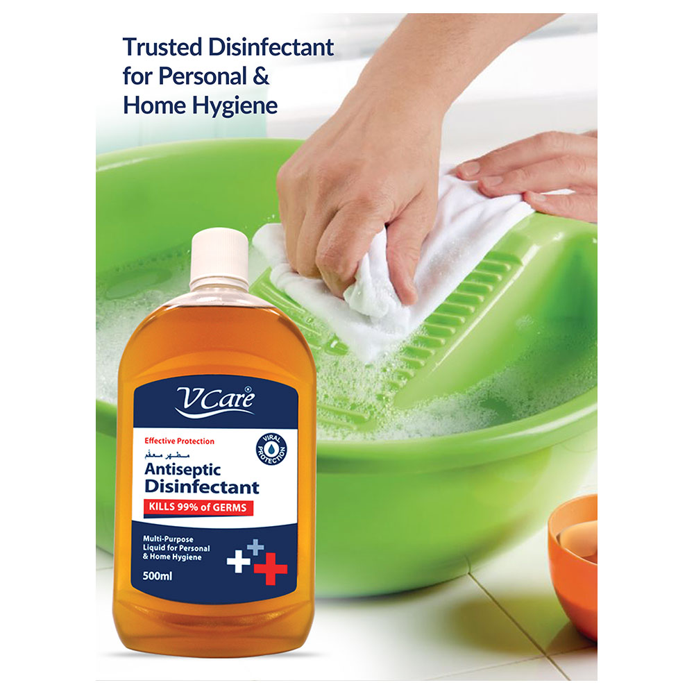 VCare - Antiseptic Disinfectant Liquid 500ml Pack of 4