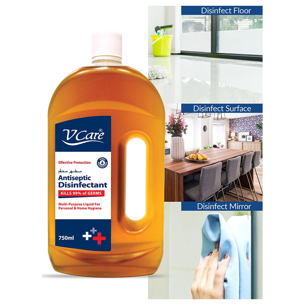 VCare - Antiseptic Disinfectant Liquid 750ml Pack of 2