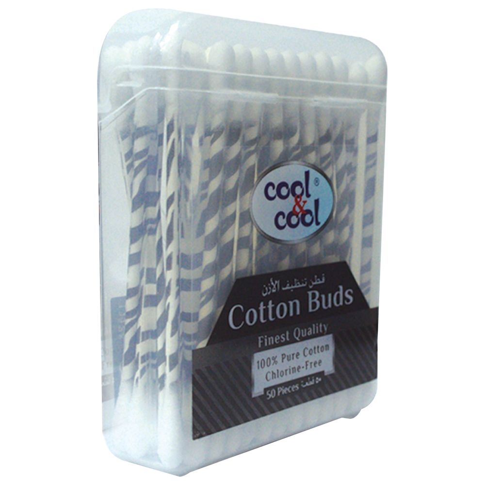 Cool & Cool - 50 Organic Cotton Buds - Pack of 3 - Black