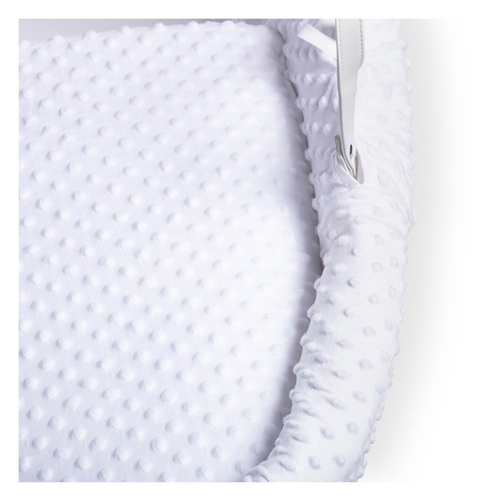 Clair de Lune - Dimple White Wicker Moses Basket - White