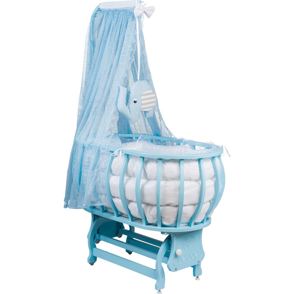 Bebbe Regular Lucca Cradle 50x90cm - Blue